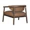 Homeroots 33" Brown and Dark Brown Faux Leather And Wood Arm Chair 635751 - alternate 4