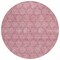 Homeroots 8' Pink And Purple Round Geometric Washable Indoor Outdoor Area Rug 613568 - alternate 6