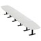 Skutchi Designs Arc Boat Conference Table With Power, 48 in W, 264 in L HAR-ABOT-48X264-T.BK-U779-NA - alternate 1