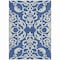 Homeroots 9' X 12' Navy Blue And Ivory Damask Washable Indoor Outdoor Area Rug 614447 - alternate 6