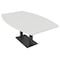 Skutchi Designs Boat Conference Table With Power, 48 in W, 84 in L, White HAR-BOT-48x84-DOU.BK-WA7976-NA - alternate 1