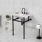 Kingston Brass 25" Ceramic Console Sink with Brass Legs, 8-Inch, 3-Hole, White/Oil Rubbed Bronze KVBH25227W8B5 - alternate 4