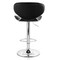 Elama 2 Piece Slim Faux Leather Adjustable Bar Stool in Black with Chrome Base ELM-723-BLK - alternate 8