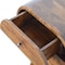Homeroots 21" Brown Solid Wood Round Two Drawer Nightstand 651878 - alternate 8