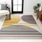 Jonathan Y Nicky Geometric Striped Circles Gray/Yellow/Cream 5 ft. x 8 ft. Area Rug UNQ100A-5 - alternate 1