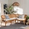 Bali & Pari Adede 2-Piece Natural Rattan Dining Nook Bench Set 261-14186-14187-ZORO - alternate 3