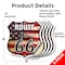 Signmission Route Us 66 Flag, 6 inch X 6 inch, Vinyl Decal, 5PK SHI-D-5PACK-6-483 - alternate 3