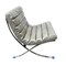 Homeroots 29" Gray and Silver Tufted Leather and Upholstered Folding Lounge Chair 668907 - alternate 5