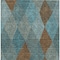 Homeroots 5' X 8' Teal Blue Aqua And Brown Argyle Washable Indoor Outdoor Area Rug 613736 - alternate 5