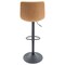 Leisuremod Tilbury Modern Adjustable Bar Stool with Footrest and 360-Degree Swivel, Light Brown, 2PK TS29BR2 - alternate 6