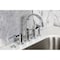 Kingston Brass Bridge Kitchen Faucet with Brass Sprayer, Polished Chrome KS8261DKLBS - alternate 3