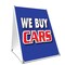 Signmission We Buy Cars, 36 Inch x 24 Inch A-frame Yard Sign, Plastic Sign SBC-2436-We Buy Cars - alternate 1
