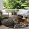 Homeroots 8' Brown And Gray Round Abstract Washable Indoor Outdoor Area Rug 559438 - alternate 5