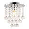Jonathan Y Lillibet 9.88" 1-Light Traditional Transitional Iron LED Semi Flush Mount, Chrome/Clear JYL9900A - alternate 1