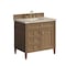 James Martin Vanities Brittany 36" Single Vanity, Pecan w/ 3 CM Tajnar Eclos Top 655-V36-PCN-3TJR - alternate 4