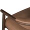 Homeroots 33" Brown and Dark Brown Faux Leather And Wood Arm Chair 635751 - alternate 5