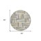 Homeroots 8' Beige Gray And Ivory Round Geometric Washable Indoor Outdoor Area Rug 598234 - alternate 5