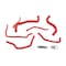 Hps Performance High Temp Reinforced Silicone Radiator, Heater, and expansion tank Coolant Hose Kit, Red,  57-2149-RED - alternate 1
