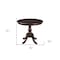 Homeroots 36" Espresso Rounded Solid Manufactured Wood And Solid Wood Pedestal Base Dining Table 517752 - alternate 4