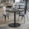 Flash Furniture Commercial 36" Black Faux Marble HPL Tabletop with Black Table Height RD Base ST-RD36-BKMAR-TR24-GG - alternate 6