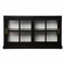 Homeroots 48in Black Sideboard with Two Glass Sliding Doors 401668 - alternate 1