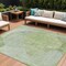 Homeroots 9' X 12' Artichoke Green And Mint Green Abstract Washable Indoor Outdoor Area Rug 615684 - alternate 1