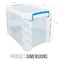 Super Stacker File Box, Clear with Blue Handles 36872 - alternate 3