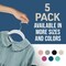 Lifemaster Velvet Hangers, Swivel Hook, Non-Slip, Heavy Duty, Holds 10 lbs, White, 5PK LMVEL5WH - alternate 5
