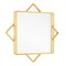 Homeroots 24" Gold Metal Geo Square Accent Mirror 574029 - alternate 6