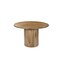 Homeroots 48" Natural Solid Wood Pedestal Base Round Top Dining Table 644518 - alternate 1