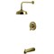 Kingston Brass Single-Handle Pressure Balanced Tub and Shower Faucet, Antique Brass KB6333AL - alternate 1