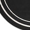Homeroots 8' Black And Ivory Round Indoor Outdoor Area Rug 545492 - alternate 4
