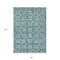 Homeroots 8' X 10' Teal Blue Gray And Gold Floral Washable Indoor Outdoor Area Rug 595994 - alternate 4