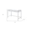 Homeroots 42" Clear and Silver Mirrored Writing Desk 491462 - alternate 5