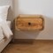 Homeroots 12" Oak Solid Wood One Drawer Floating Nightstand 653835 - alternate 5