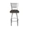 Holland Bar Stool Co 410 Jackie Stainless Steel 36in Swivel Bar Stool with Rein Coffee Seat 41036SS025 - alternate 4