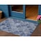 Homeroots 3' X 5' Denim Blue And Gray Abstract Washable Indoor Outdoor Area Rug 577661 - alternate 1