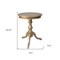 Homeroots 25" Champagne Wood Round End Table 493224 - alternate 4