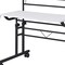 Homeroots Adjustable White Wood and Stainless Steel Writing Desk 723745 - alternate 6