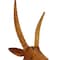 Homeroots 28" Brown Solid Wood Elk Head Hanging Dimensional Sculpture 401293 - alternate 4