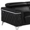 Homeroots 70" Black And Silver Metallic Top Grain Leather Loveseat 534096 - alternate 6