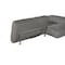 Homeroots Gray Leather Match Stationary L Shaped Two Piece Sofa And Chaise 473579 - alternate 1