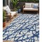 Homeroots 5' X 8' Navy Blue And Ivory Abstract Washable Indoor Outdoor Area Rug 614372 - alternate 1