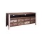 Homeroots 61" Brown Solid Wood Cabinet Enclosed Storage Distressed TV Stand 528734 - alternate 3