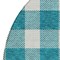 Homeroots 8' Teal Blue And Gray Round Plaid Washable Indoor Outdoor Area Rug 595441 - alternate 6