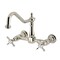Kingston Brass Two-Handle Wall Mount Bridge Kitchen Faucet, Polished Nickel KS1246BEX - alternate 1