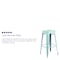 Flash Furniture 30" High Backless Distressed Green-Blue Barstool ET-BT3503-30-DB-GG - alternate 6