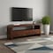 Homeroots 43in Brown Solid Wood Enclosed and Open Storage TV Stand 719186 - alternate 6