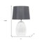 Homeroots 18" Clear Glass Novelty Table Lamp With Gray Drum Shade 643309 - alternate 1