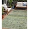 Homeroots 5' X 8' Artichoke Green Blue And Black Floral Washable Indoor Outdoor Area Rug 606171 - alternate 1
